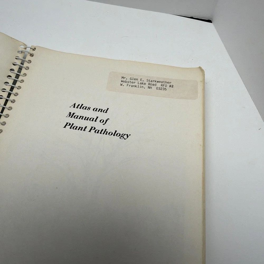 Atlas and Manual of Plant Pathology by Ervin Barnes 1979, Spiralbound Paperback